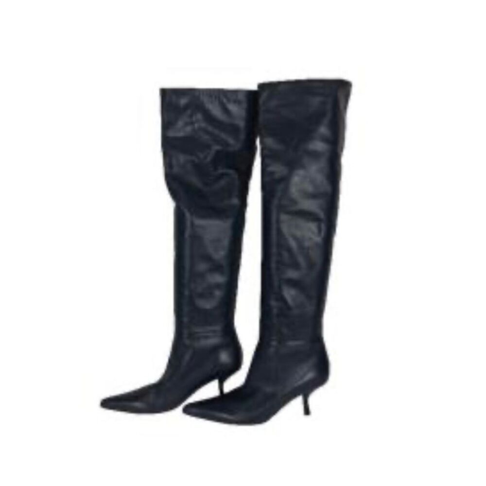 The Row Bourgeoise Boots 40.5 Navy - Picture 2 of 10